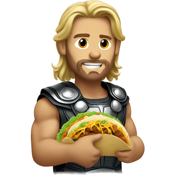 Thor eating tacos emoji