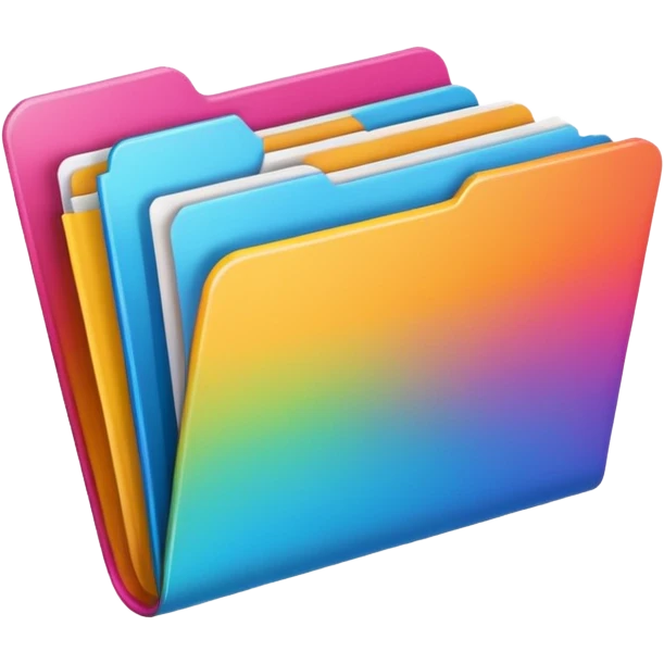 colorful folder emoji