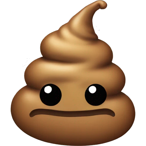 A poop with a bow on it emoji