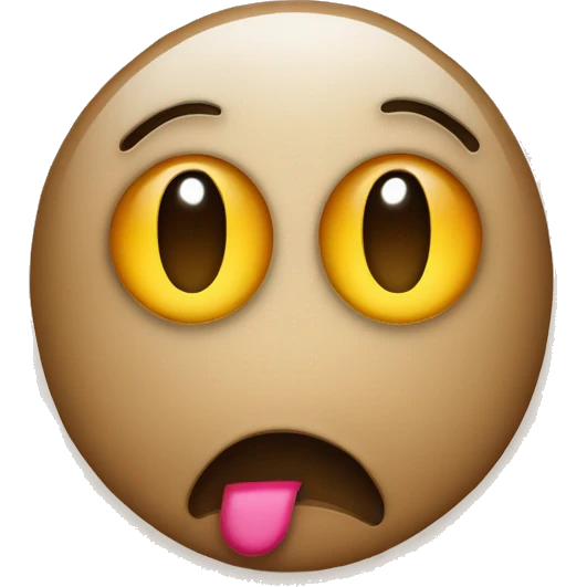 Emoji face with x and question mark eyes drooling emoji
