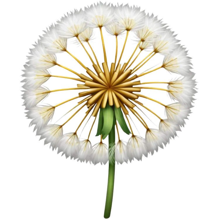Dandelion flower emoji for bio in white colour more feathers looks realistic  emoji