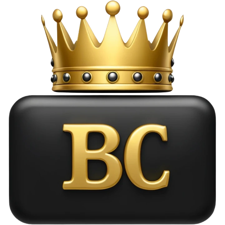 TBC Logo Emoji

Glossy 3D emoji of the letters TBC with a golden crown on top, black and gold color theme, royal and tactical vibe. emoji