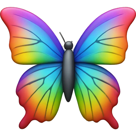 Symbol for adhd, rainbow butterfly emoji