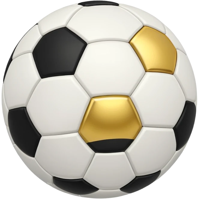 una pelota de futbol con un balon de oro emoji