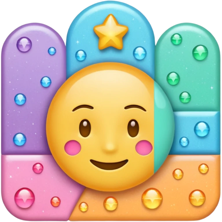 Emoji of structured plan roadmap with sparkles, wellness program, clean flat emoji, pastel colors emoji