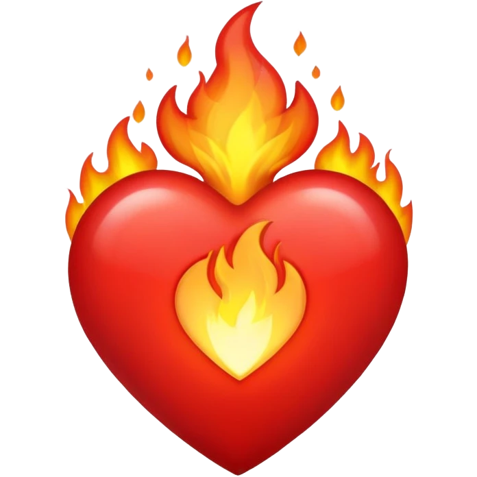 heart with fire emoji