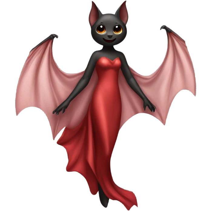 The bat in the red dress emoji