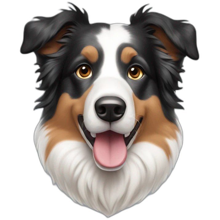 tricolor merle border-collie emoji