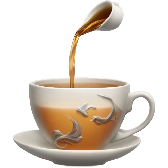 Pouring tea into teacup emoji
