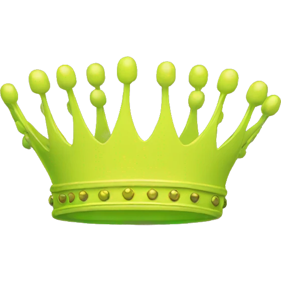 Neon crown yellow colour emoji