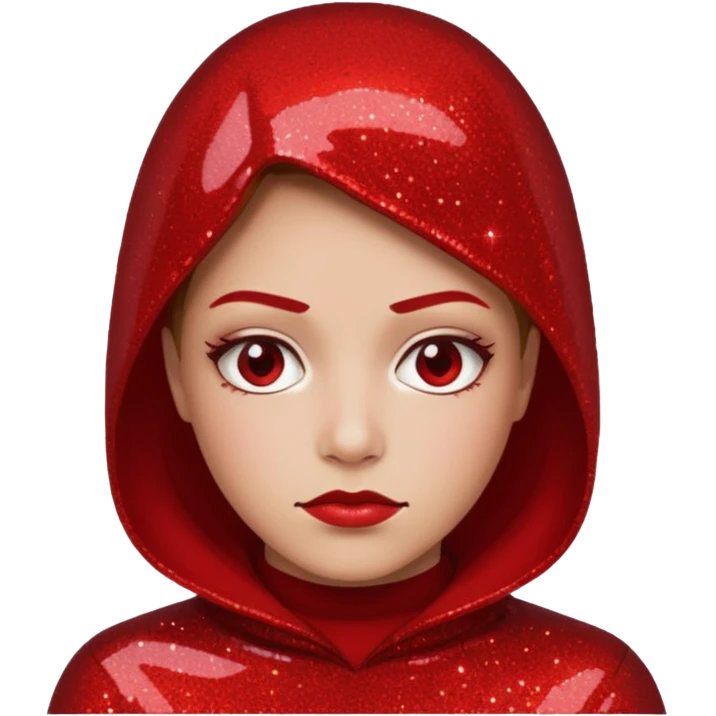 red glitter hacker emoji