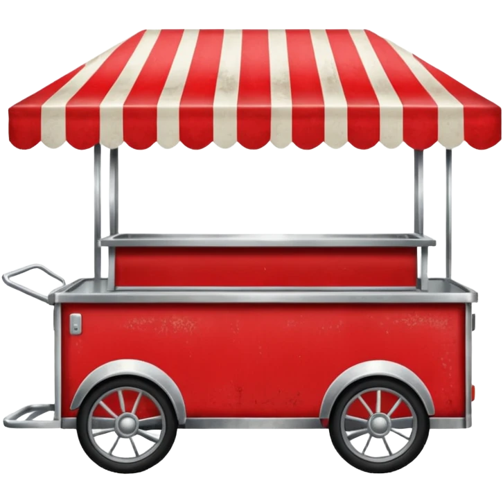Red food cart. emoji