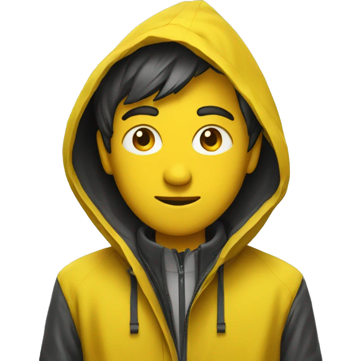 Guy in yellow rain jacket emoji