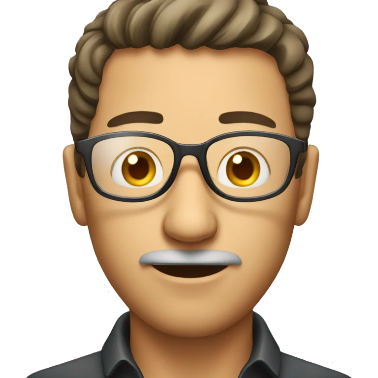 Man with glass in nose emoji
