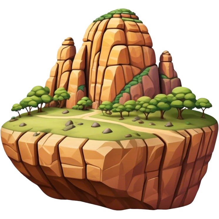 Cinematic Realistic Guatap√© Rock Landmark Emoji, showcasing a vividly colored rock formation with intricate patterns rendered with detailed textures and vibrant, scenic lighting. emoji