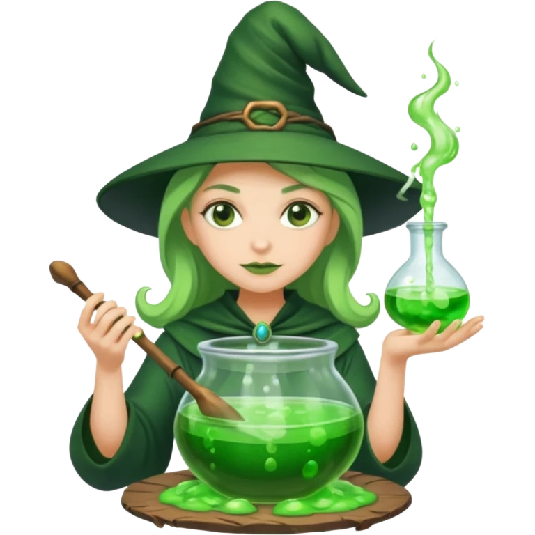 green witch cooking potion emoji