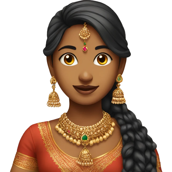 indian girl wearing jhumka emoji