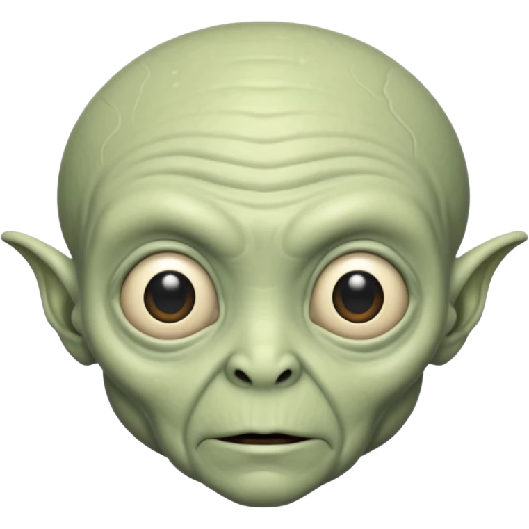 an old aliens with a little hair, white skin emoji
