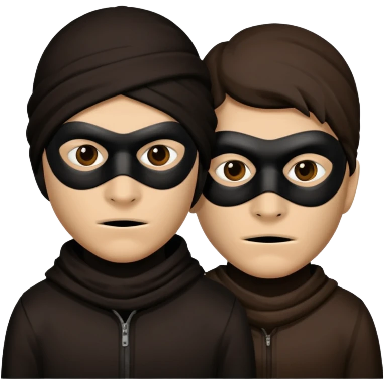 two robbers faces emoji