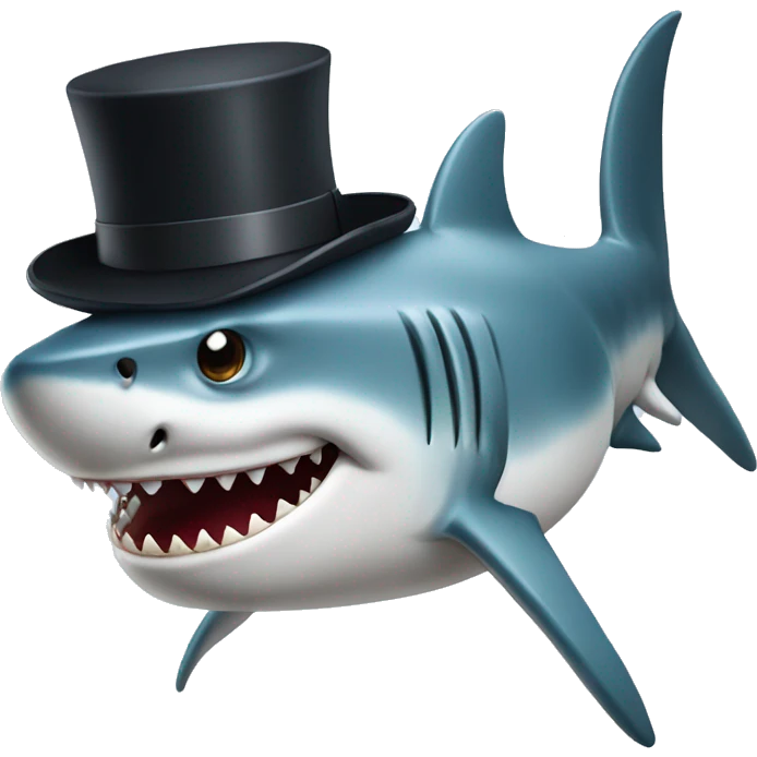 shark with a tophat emoji