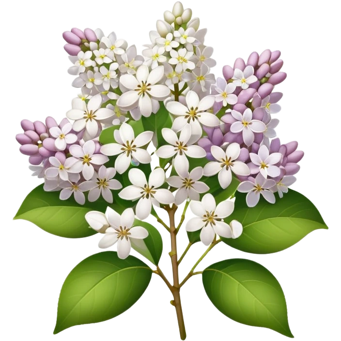 White Liliac flower emoji