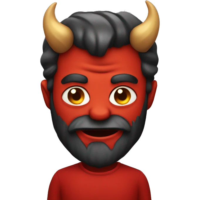 devil with a beard emoji