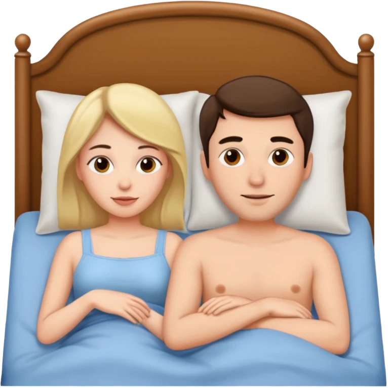 Man and woman in bed emoji