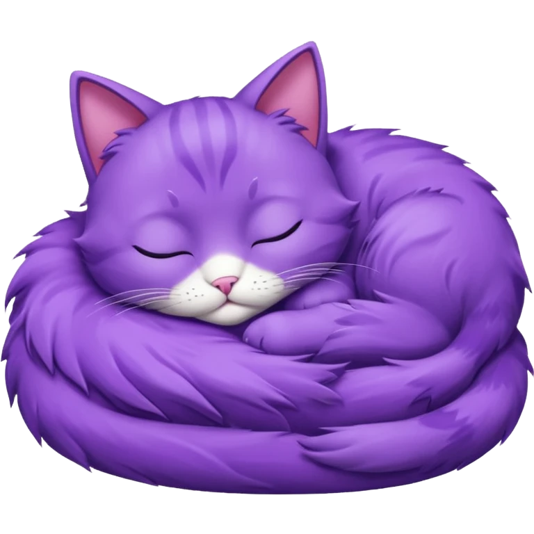 Un gato morado durmiendo en una mansión  emoji
