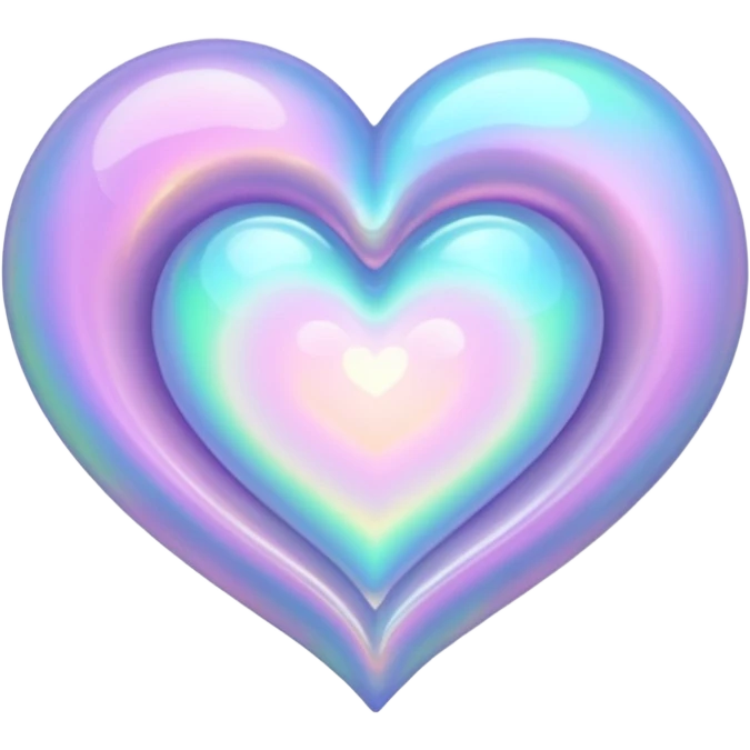 heart with a swirling opal effect emoji