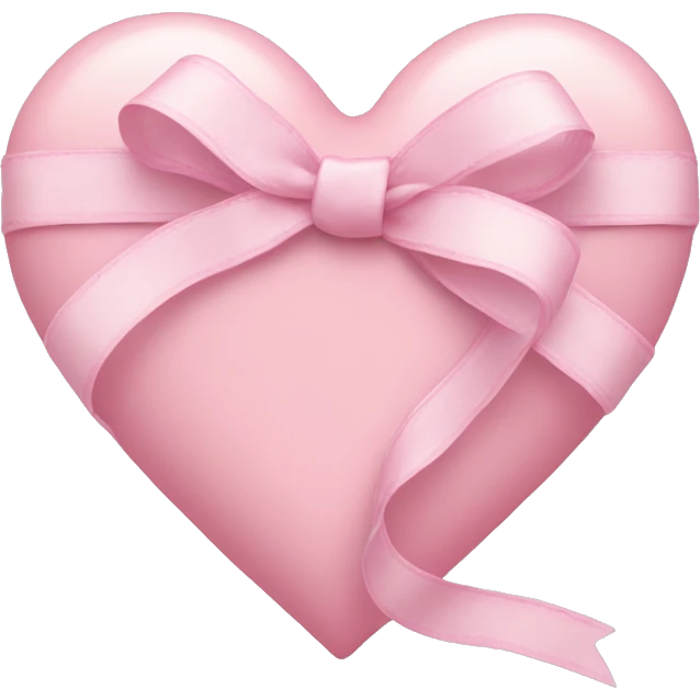 Pastel Pink heart with ribbon emoji
