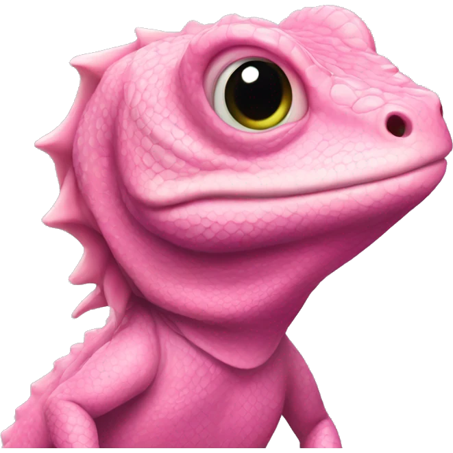 a small pink lizard  emoji