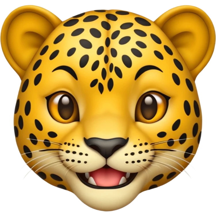 leopardo sonriente emoji, simpático emoji