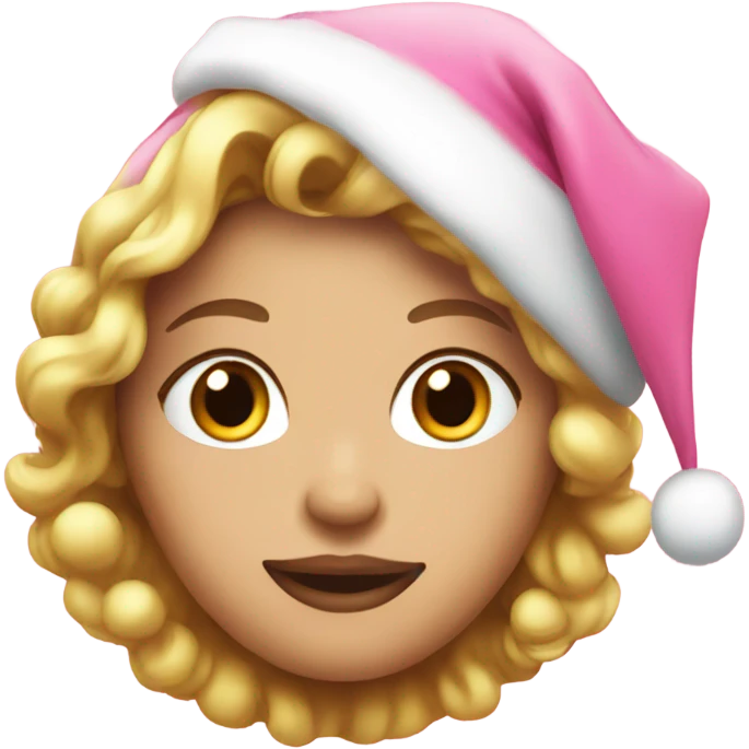 Pink girlie Christmas emoji
