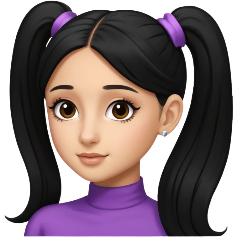 ariana grande with long hair with ponytail emoji