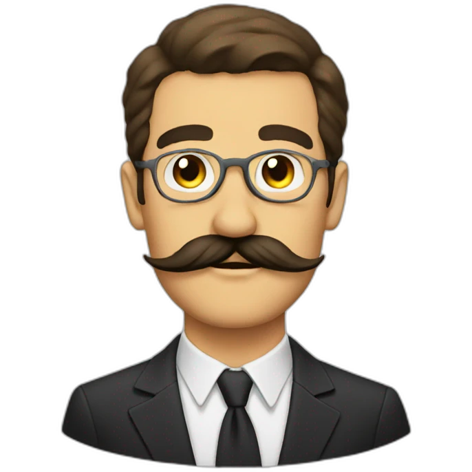 Mustache street emoji