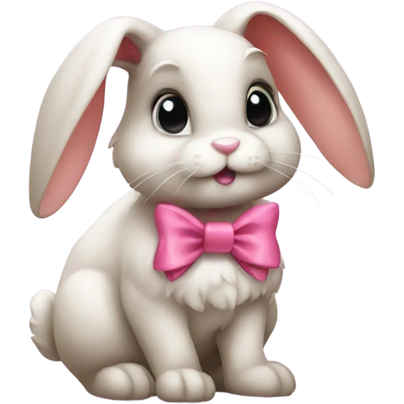 Bunny with a pink bow emoji