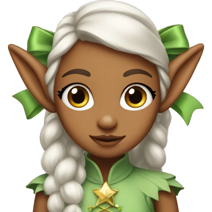 girl elf with bows in her hair emoji