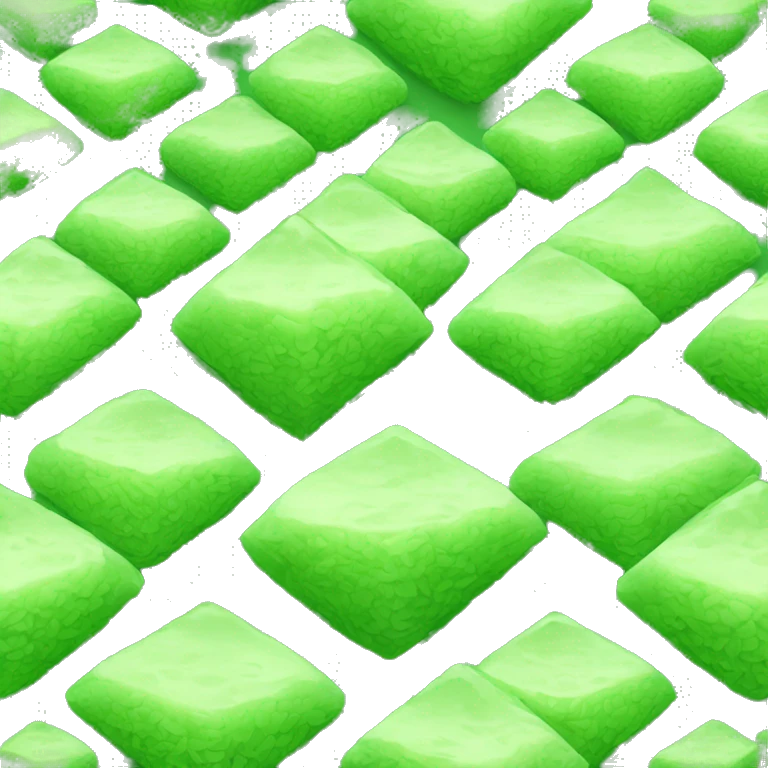 diamond shaped green rice cake emoji
