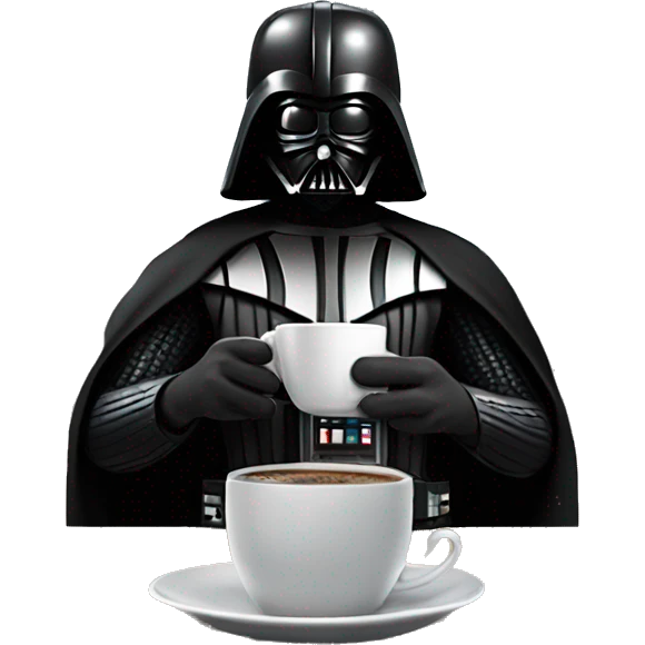 darth vader drinking coffee emoji