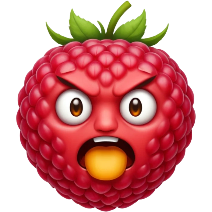 angry raspberry emoji