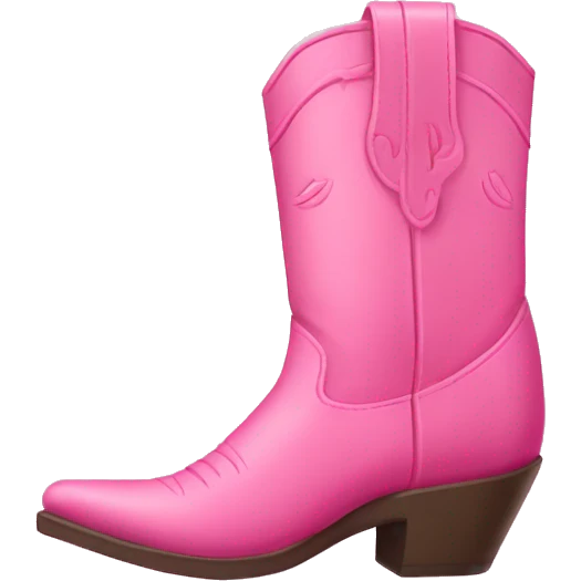 Coquette pink cowboy boot emoji