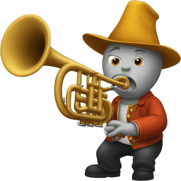 Gusano tocando la trompeta  emoji