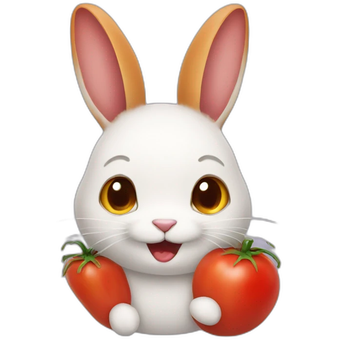 half rabbit half tomato emoji