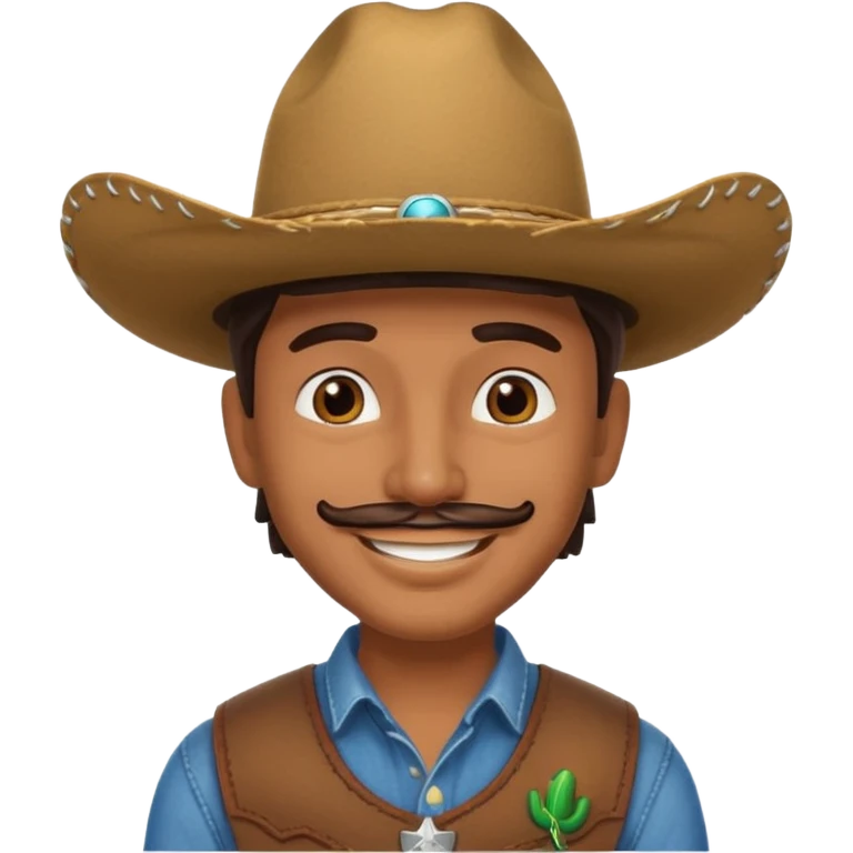Smiling Mexican man with cow boy hat  emoji