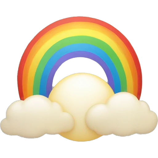 Sun with clouds and rainbow emoji