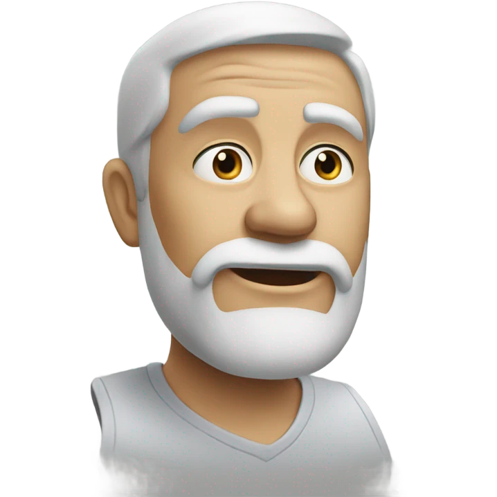 En blå bajs emoji