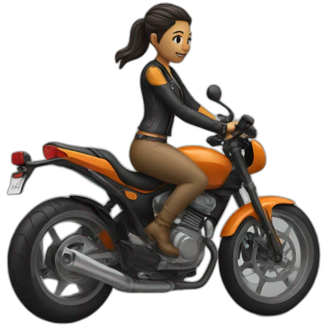female biker emoji