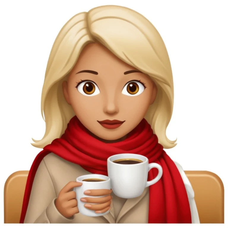 woman drinking coffee in a cafe emoji