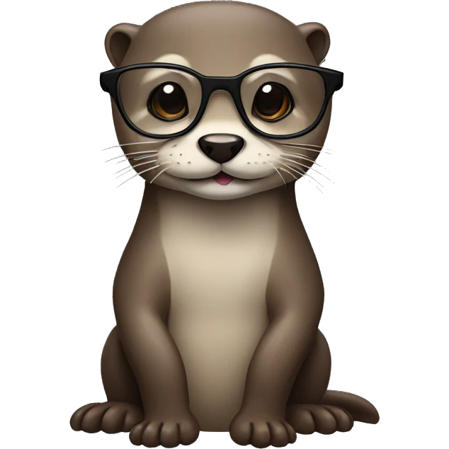 Otter with glasses emoji