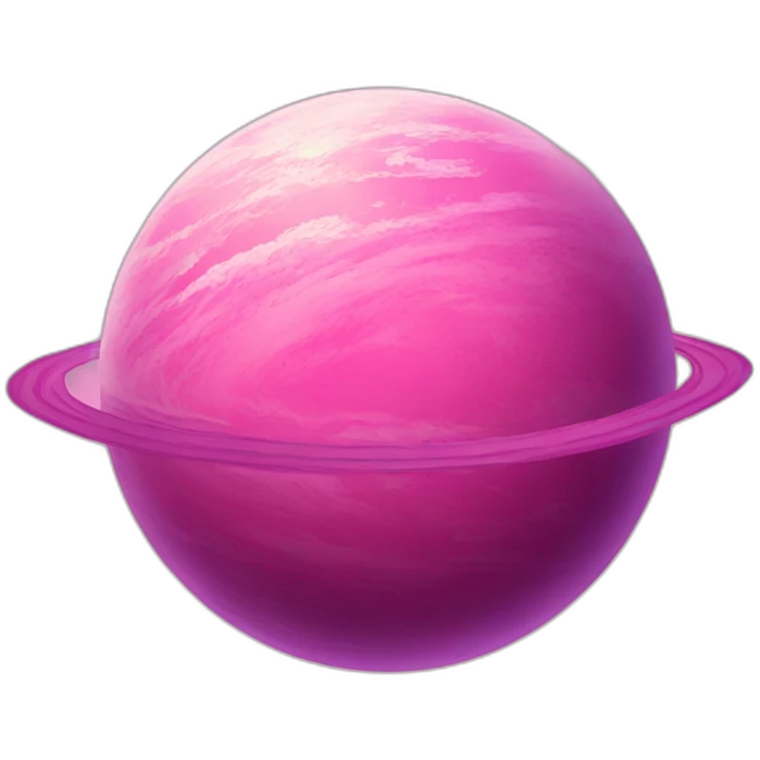 Pink planet emoji